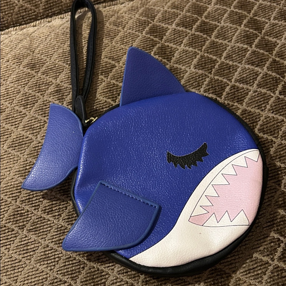 Betsey Johnson Blue Shark Wristlet